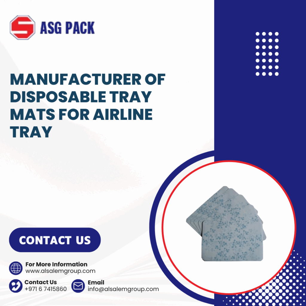 Manufacturer of Disposable Tray Mats for Airline Tray