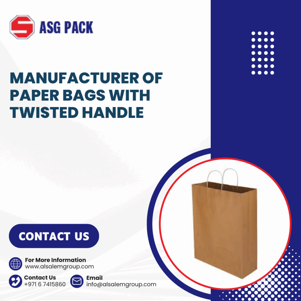 Manufacturer of Paper Bags with Twisted Handle