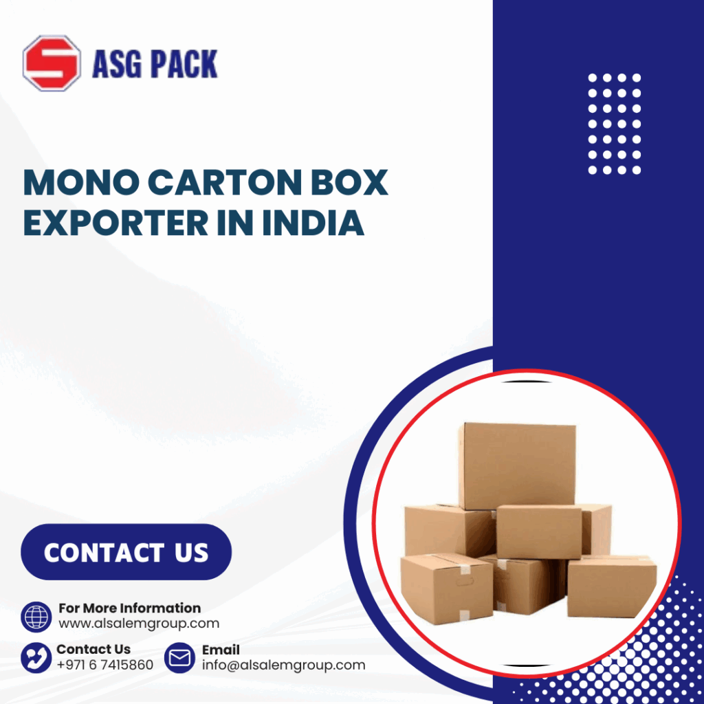 Mono Carton Box Exporter in India