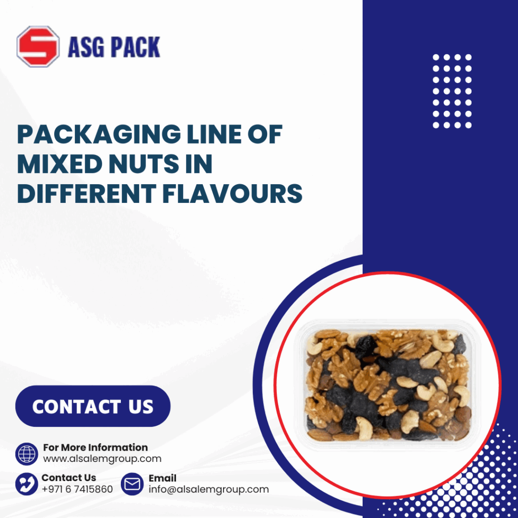 Packaging Line of Mixed Nuts in different flavours